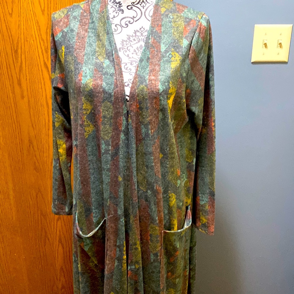 LuLaRoe Sarah long Cardigan size Large